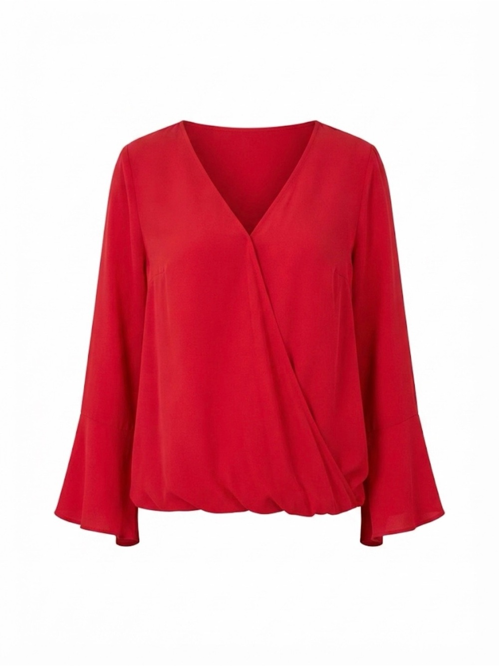 Michael Kors Pink V-Neck Wrap Blouse - Women size L 0112